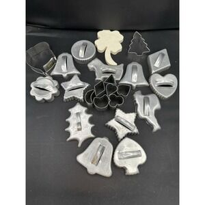 Vintage Aluminum Christmas Cookie Bell, Dog,‎ Tree, Santa & Minis